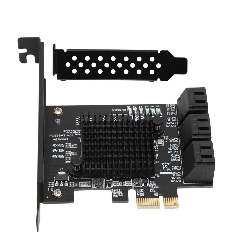 Jadeshay Card , 6-Port  3.0  Expansion Card Riser Card Compatible,3G 1.5G