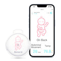 Sense- Smart Baby Abdominal Movement Monitor - Tracks Baby's Abdominal Movement, Temperature, Rollover and Sleeping Position for Baby Safety with Instant Audio Alerts on Smartphones, Pink