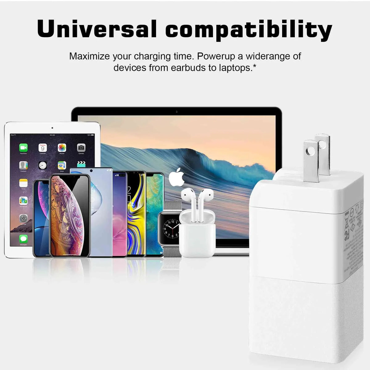 UrbanX 65W Fast Travel Charger with 3 Ports  & Dual - High-Speed Charging Compatible with Ulefone Power Armor 16 Pro/Armor 15/Power Armor 14 Pro/Power Armor 14/Armor 12 5G, iPhone, Samsung