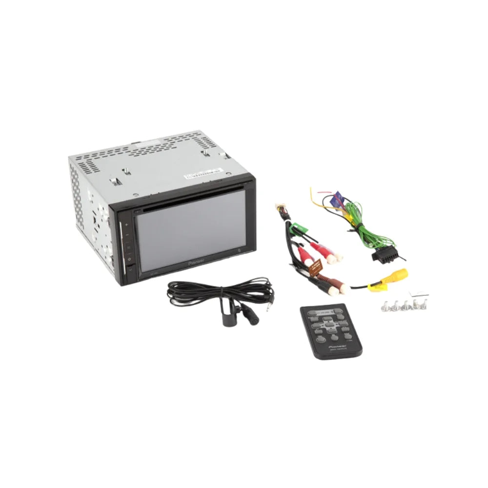 Bundle with Pioneer Multimedia  Car Stereo and Installation Kit - for 2001-2005 Pontiac Grand  / Bluetooth Touchscreen, Backup Camera, Double Din Mounting Dash Kit
