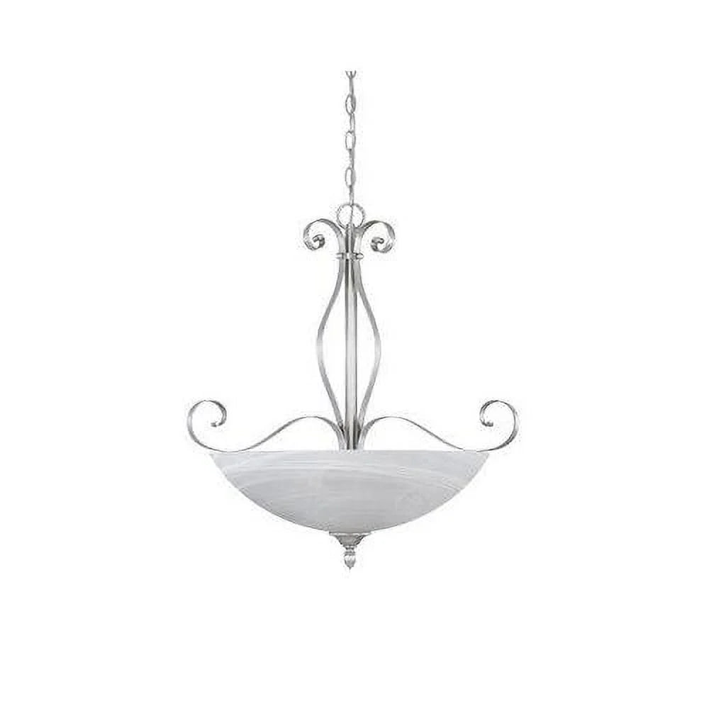 Designers Fountain 82831- 3 Light Del Amo Collection Hanging Bowl Pendant, Matte Pewter