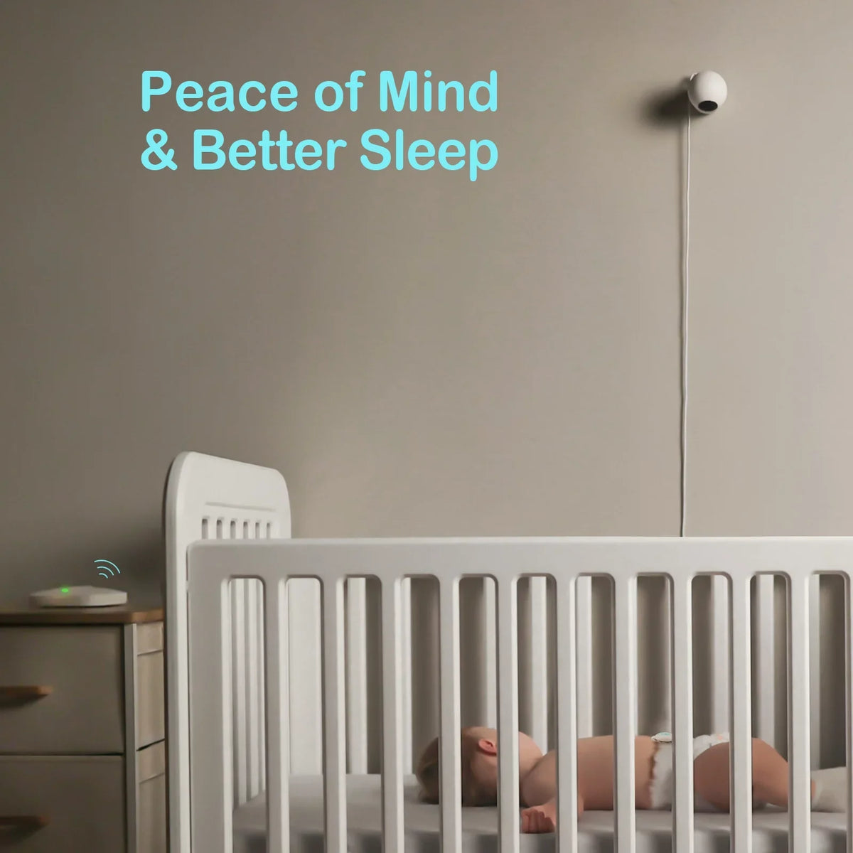 Sense- Smart Baby Abdominal Movement Monitor - Tracks Baby's Abdominal Movement, Temperature, Rollover and Sleeping Position for Baby Safety with Instant Audio Alerts on Smartphones, Pink