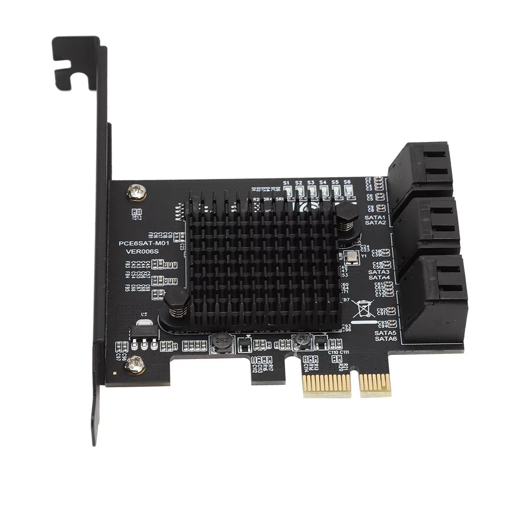 Jadeshay Card , 6-Port  3.0  Expansion Card Riser Card Compatible,3G 1.5G
