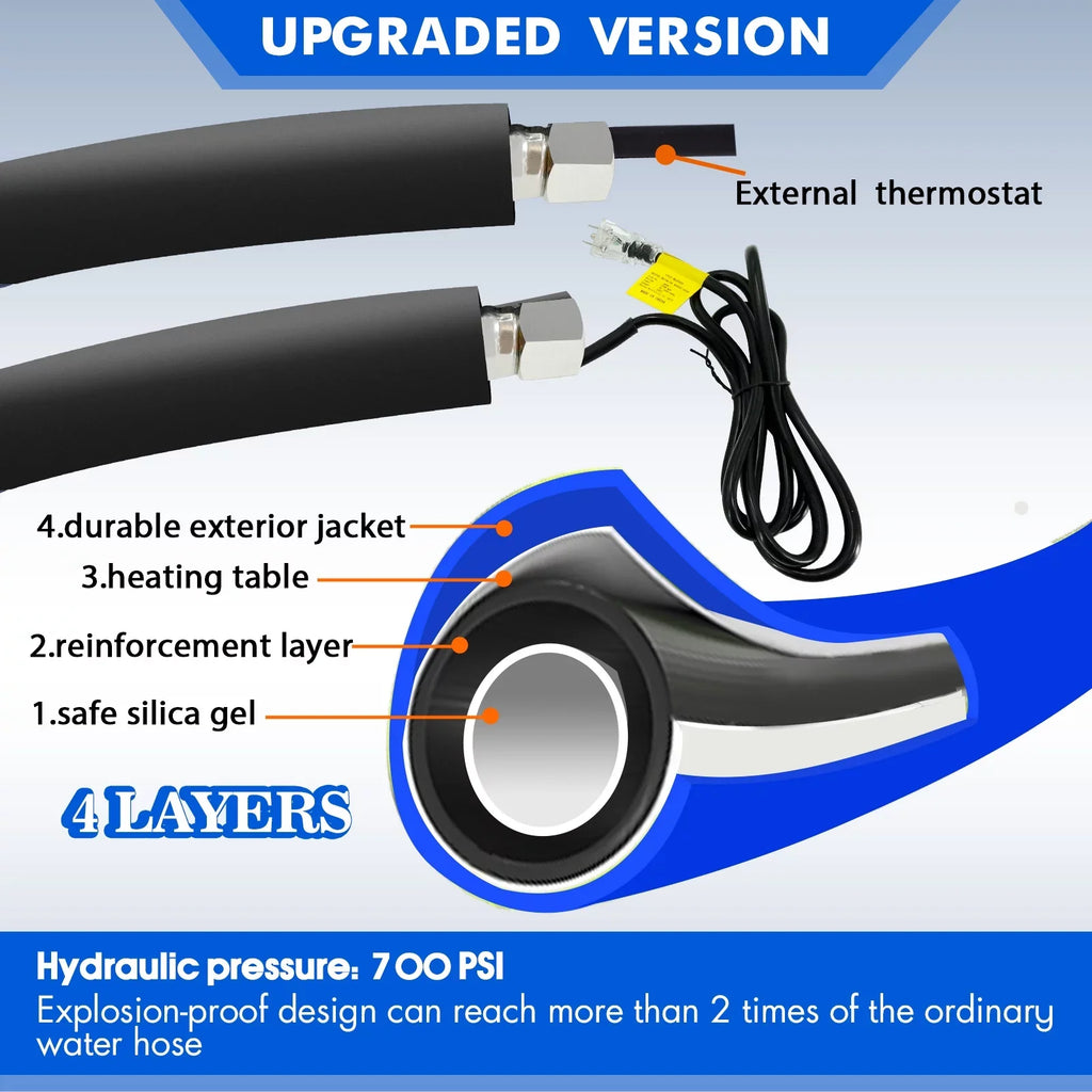 15   Heated Water Hose for  Outdoor  Drinking Water Hose Freeze Protection Down to -45  for   Trailer