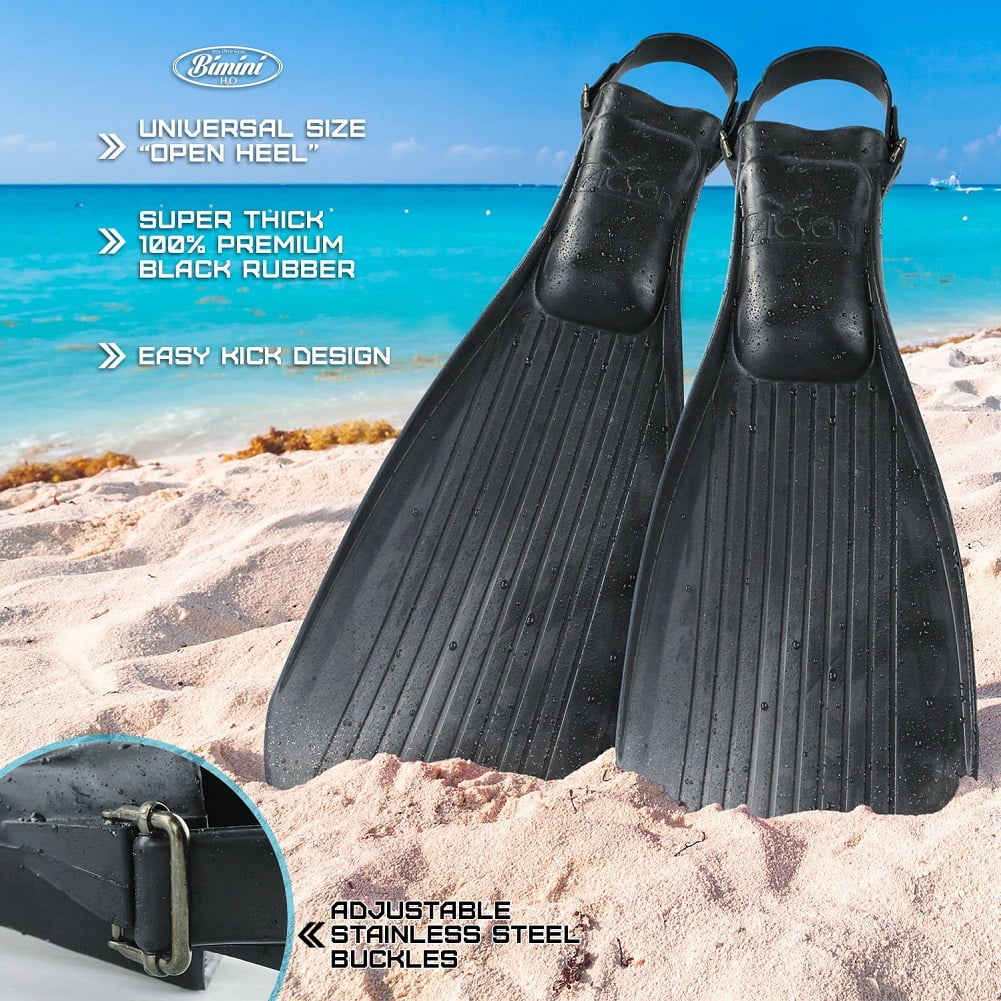 Bimini  Alcyon Snorkeling Fins Fully Adjustable fits 9 and half to 14