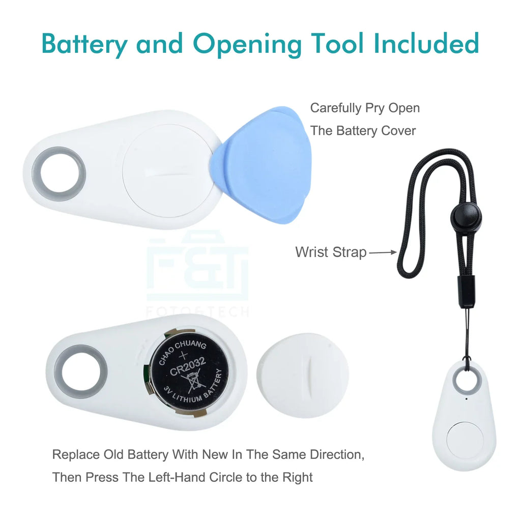 Foto&Tech 4in1 Wireless Remote Control Camera Video Shutter Release Selfie Compatible with iPhone 11    10 8 8+ 7 7+ 6 6s+ 5S 5C iPad Air Mini Samsung Galaxy   Edge   Smartphone (White)