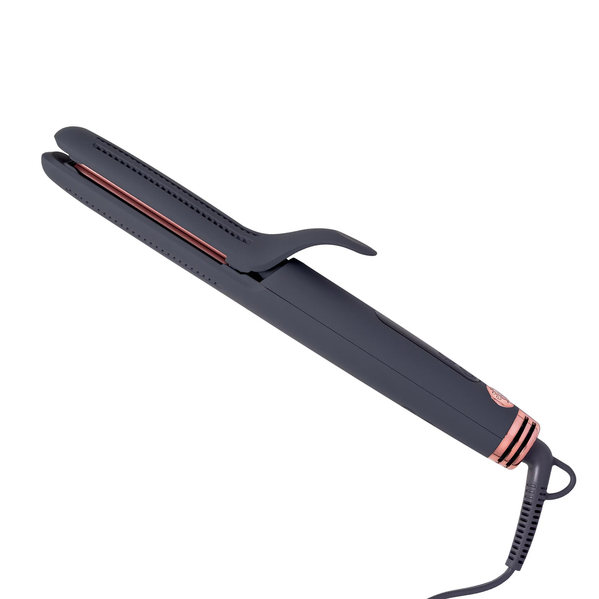 Hairitage Go With The Flow 2-in-1 Ceramic Tourmaline Gray Flat Iron Hair Straightener & Curling Iron Styling Tool