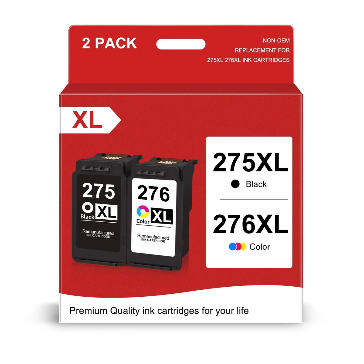 '-275 /-276  Value Pack Ink Cartridge Replacement for Canon Ink 275 and 276 Used for      (1 Black,1 Color) Combo Pack