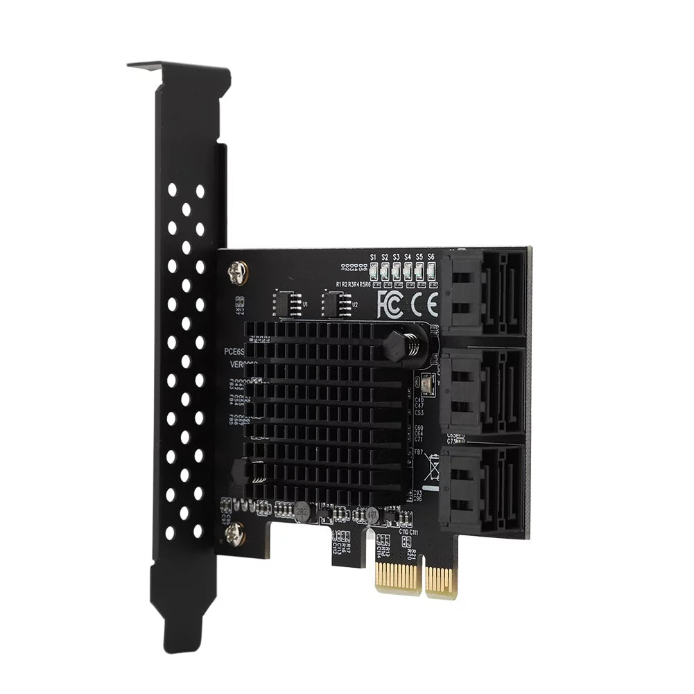 Jadeshay Card , 6-Port  3.0  Expansion Card Riser Card Compatible,3G 1.5G