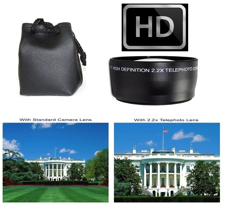 Pro Hi Def Wide Angle & Telephoto Lens Kit For Panasonic Lumix - - (37mm Compatible)