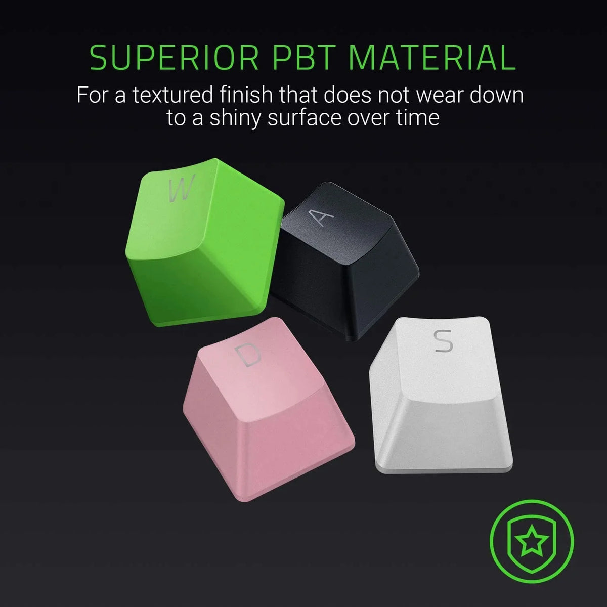 Razer Doubleshot  Keycap Upgrade Set for Mechanical & Optical Keyboards: Compatible with Standard 104/105  and  layouts - Classic Black