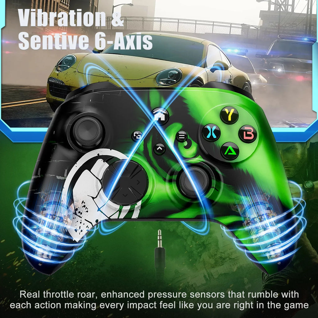 Bonadget Xbox One Wireless Controller, Compatible with Xbox one/Xbox One //Xbox Series //Android/iOS/ Gamepad Remote with Wifi/Macro Function/Turbo/3.5mm Audio Jack(Need to Upgrade)