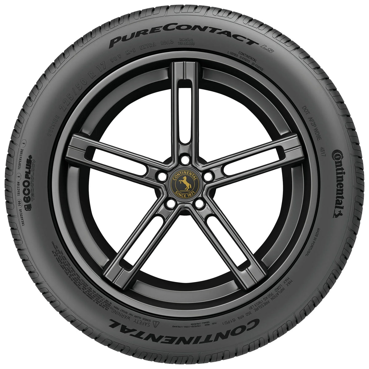 Continental PureContact  All Season 225/45R18 91V Passenger Tire