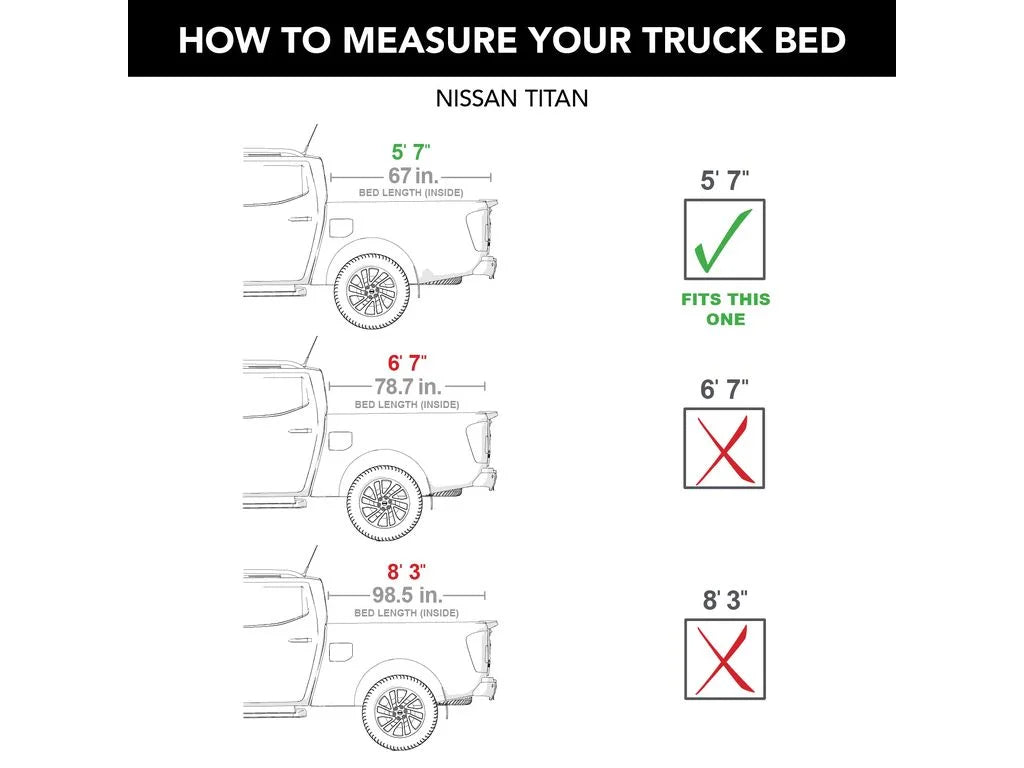 by RealTruck BAKFlip  Hard Folding Truck Bed Tonneau Cover | 448525 | Compatible with 2017 - 2023 Nissan Titan 5' 7" Bed (67")