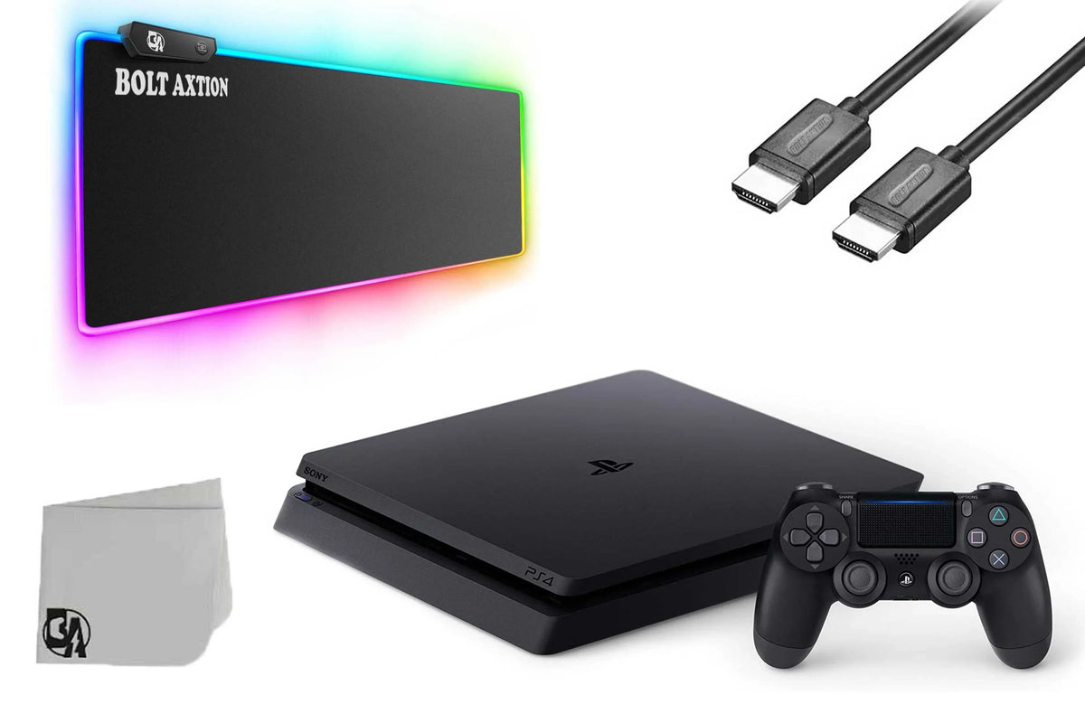 Sony 2215B PlayStation 4 Slim 1TB Gaming Console Black with Gaming Mat   Bundle Like New