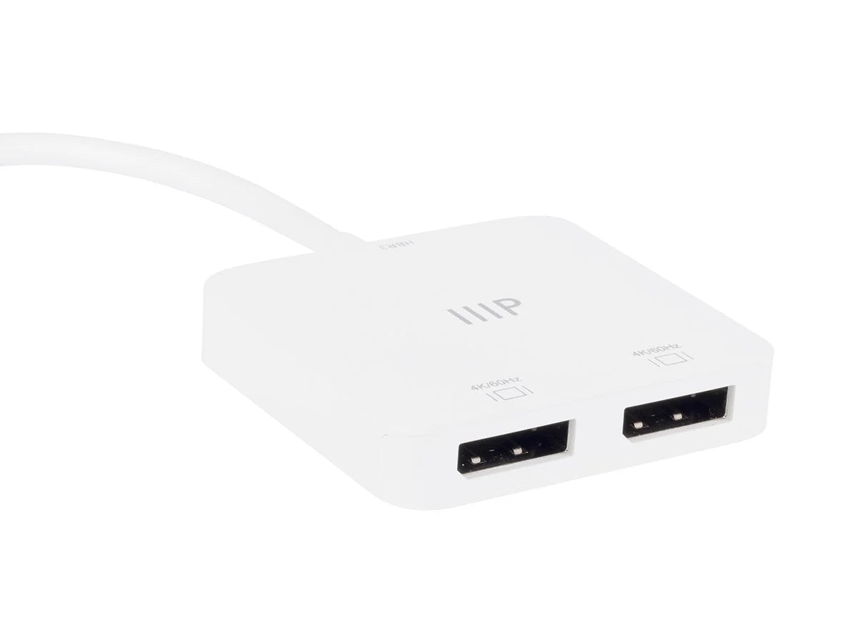 Monoprice - to Dual 4K DisplayPort Adapter (Dual 4K@60Hz) Compatible with Thunderbolt 3 Devices with Windows and MacOS
