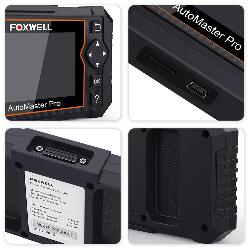 Foxwell  Elite  Scanner All System Scanner Automotive Diagnostic Scan Tool 8 Reset Injector Coding  Calibration  Bleeding Throttle Oil    Reset AutoVIN  Car Code Reader