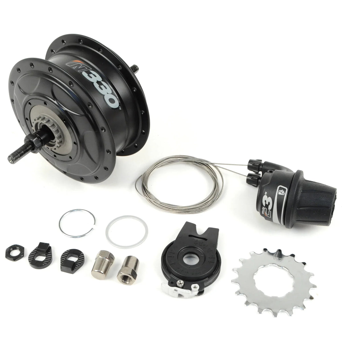 NuVinci   Internal Gear Bicycle Rear Hub Black 32h Roller Brake // New