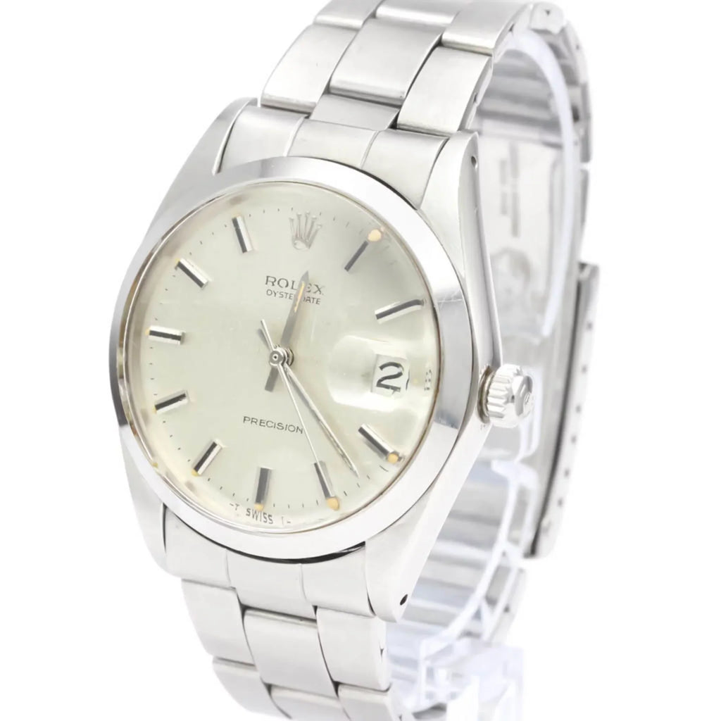 Used Vintage  Oyster Date Precision 6694 Steel Hand Winding Mens Watch