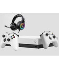 Microsoft Xbox One  1TB Gaming Console White with 2 Controller Included   Bundle Like New