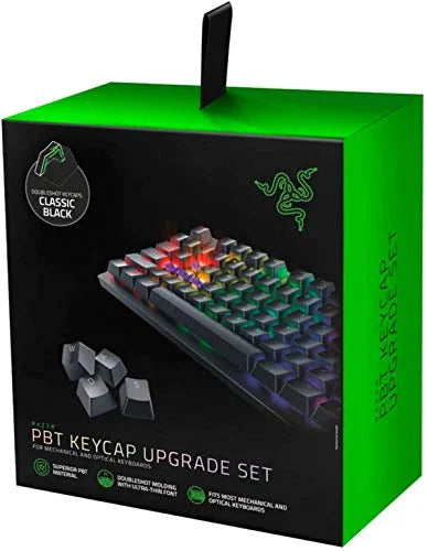 Razer Doubleshot  Keycap Upgrade Set for Mechanical & Optical Keyboards: Compatible with Standard 104/105  and  layouts - Classic Black