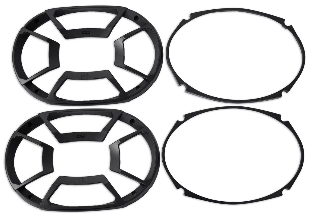 2) Polk Audio  6X9" 450w Car Marine//Motorcycle/Boat Speakers+Headphones
