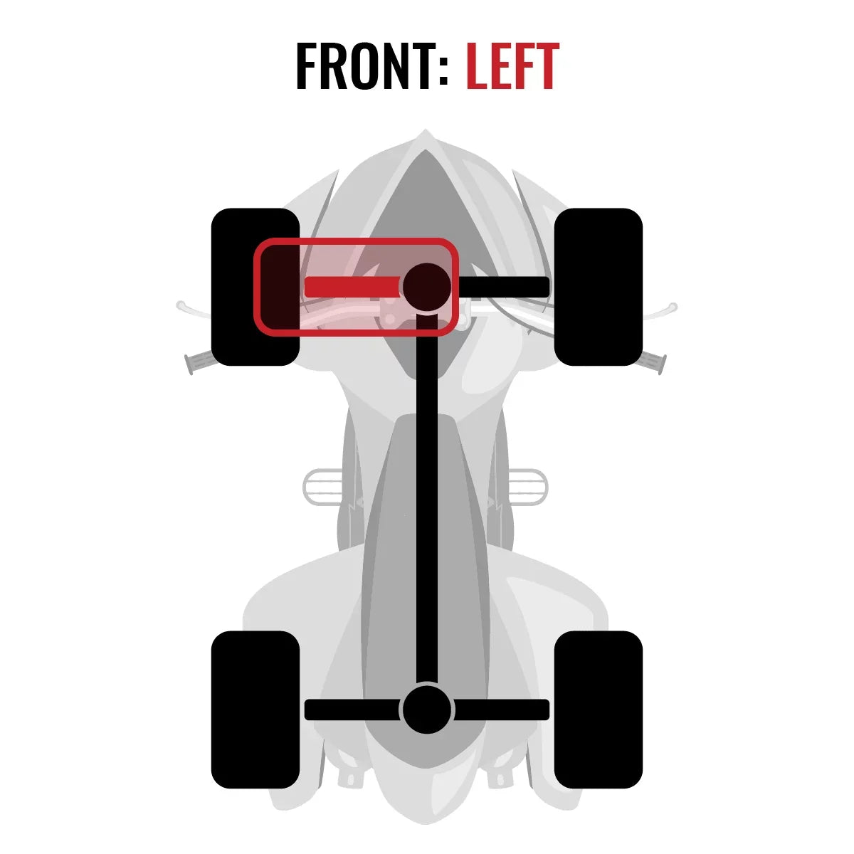 Sixity  Front Left Axle designed for with Can-Am Commander 1000 2015 -    - 4X4