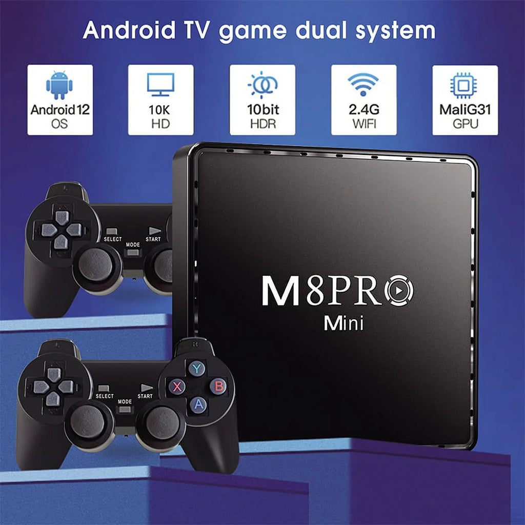 Game  Box  Pro Mini Android and Game Dual System with 10000+ Retor Game Wireless Controllers 100M 4K  Box