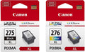 Canon -275  Black (4981C001) and Canon -276  Color High Capacity Ink Cartridges (4987C001) - Retail Packaging