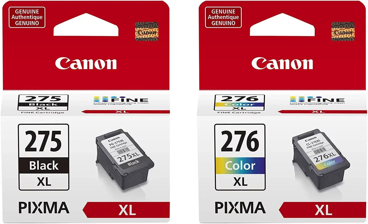 Canon -275  Black (4981C001) and Canon -276  Color High Capacity Ink Cartridges (4987C001) - Retail Packaging