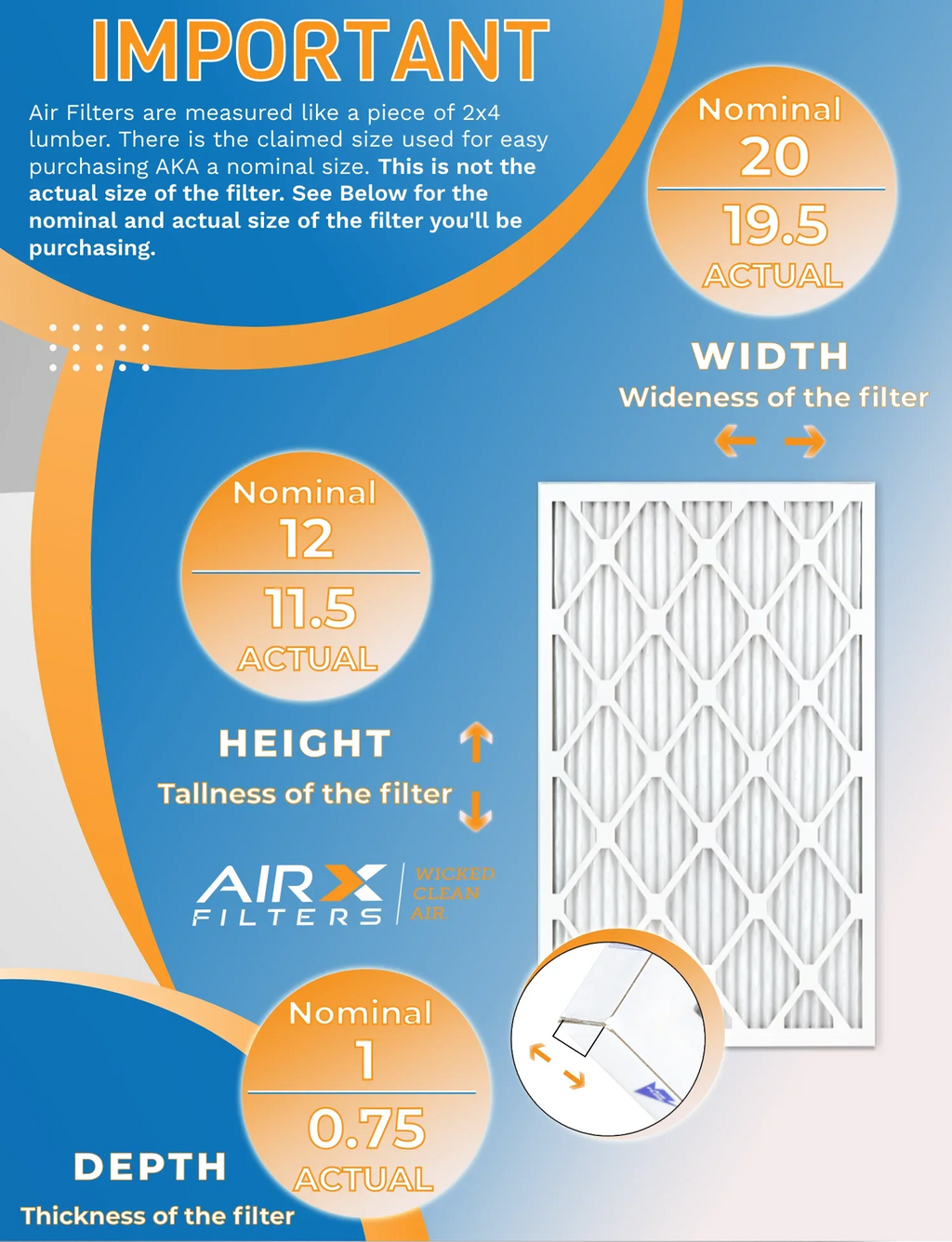12x20x1 Air Filter  11 Rating, 12 Pack of Furnace Filters Comparable to  1000,  1200 &  7 - Made in  by     .