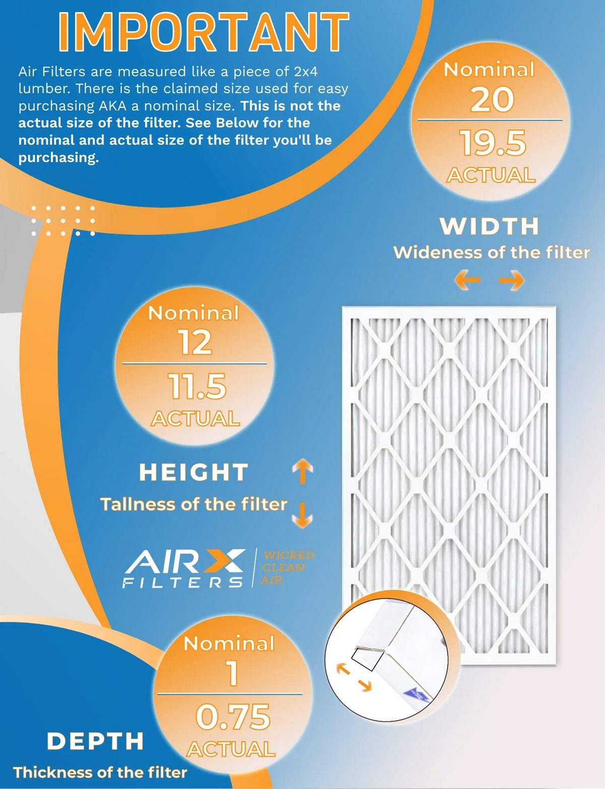 12x20x1 Air Filter  11 Rating, 12 Pack of Furnace Filters Comparable to  1000,  1200 &  7 - Made in  by     .