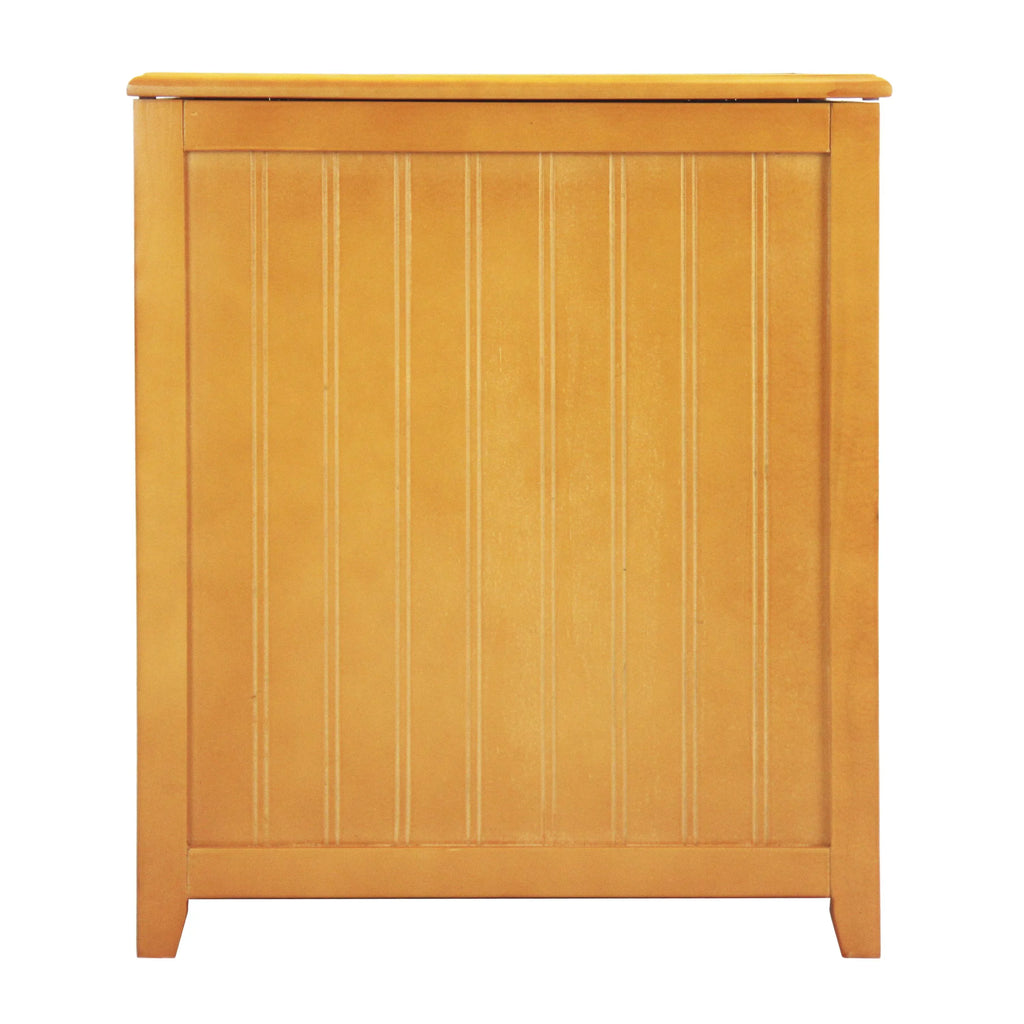 Oceanstar Natural Finished Rectangular Laundry Wood Hamper with Interior Bag