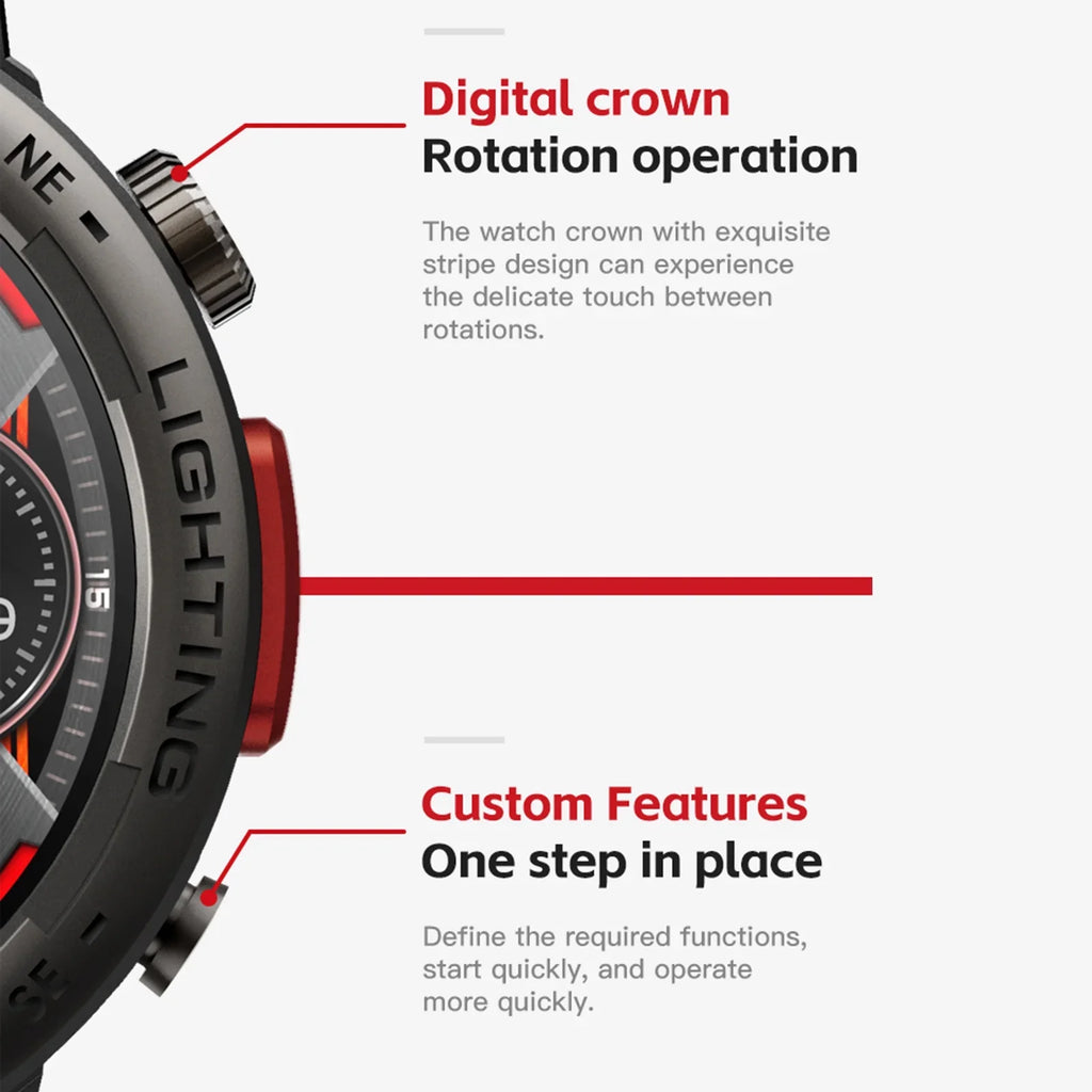 Pristin Watch,Watch Time Modes Men Modes Men Women Watch 1.45-inch Screen Ip67 Waterproof Bt5.0 1.45-inch ScreenWatch Ip67 Waterproof Bt5.0 Call 9 Waterproof Bt5.0 Call