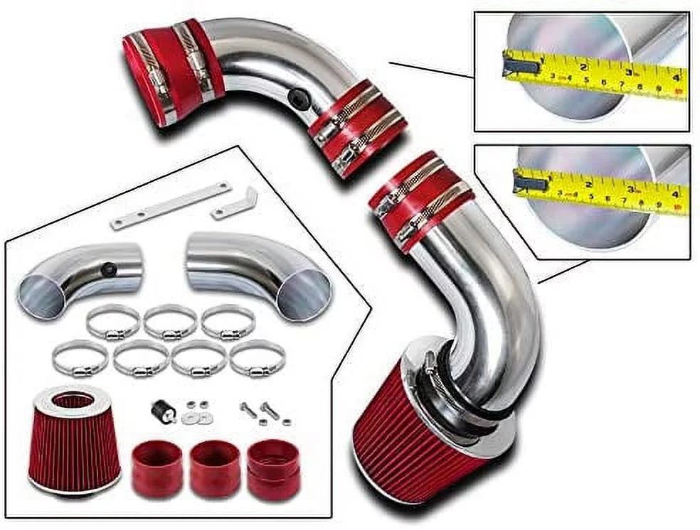 Rtunes Racing Cold Air Intake Kit + Filter Combo  Compatible For 96-05 Chevy  / Blazer 4.3L / 96-05  Sonoma/Jimmy 4.3L / 97-00 Isuzu Hombre / 96-01 Oldsmobile Bravada 4.3L