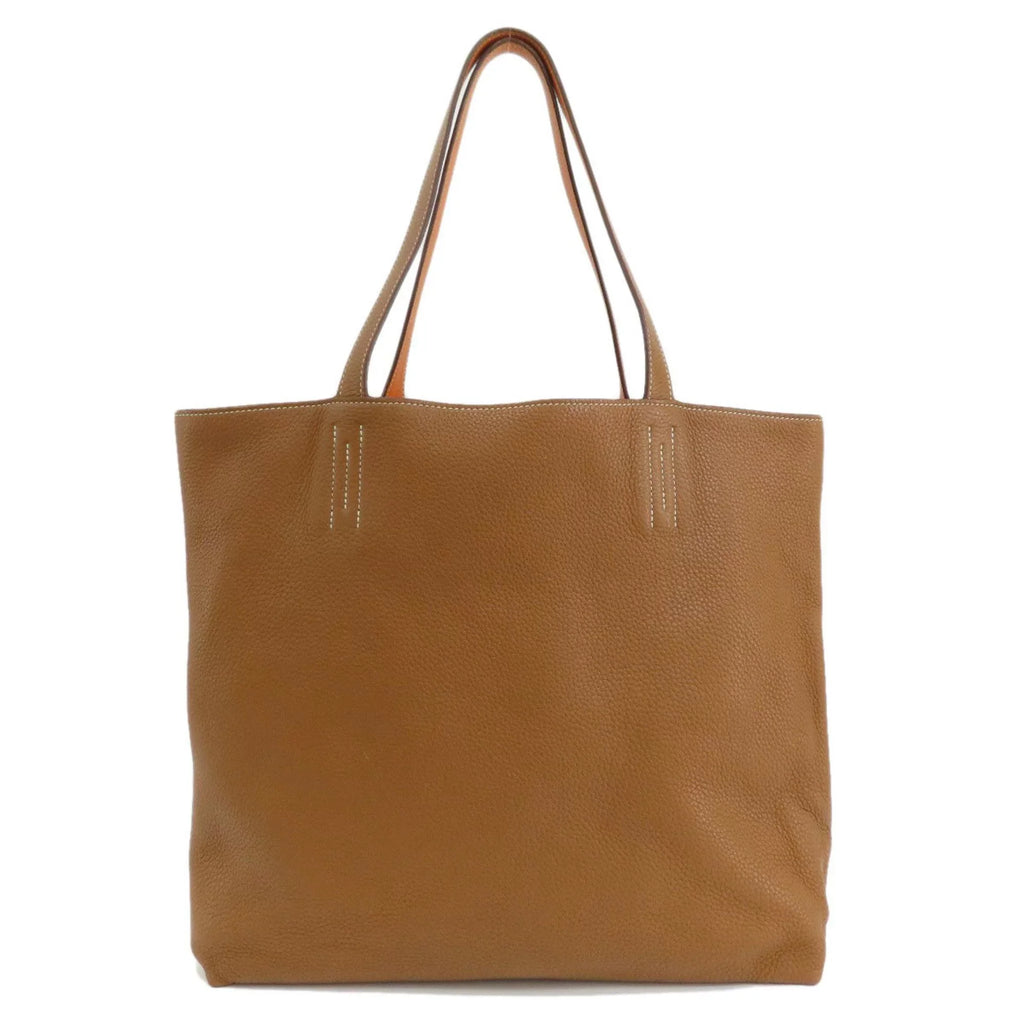 Pre-Owned Hermes double sense 45 gold orange tote bag taurillon ladies  (Good)