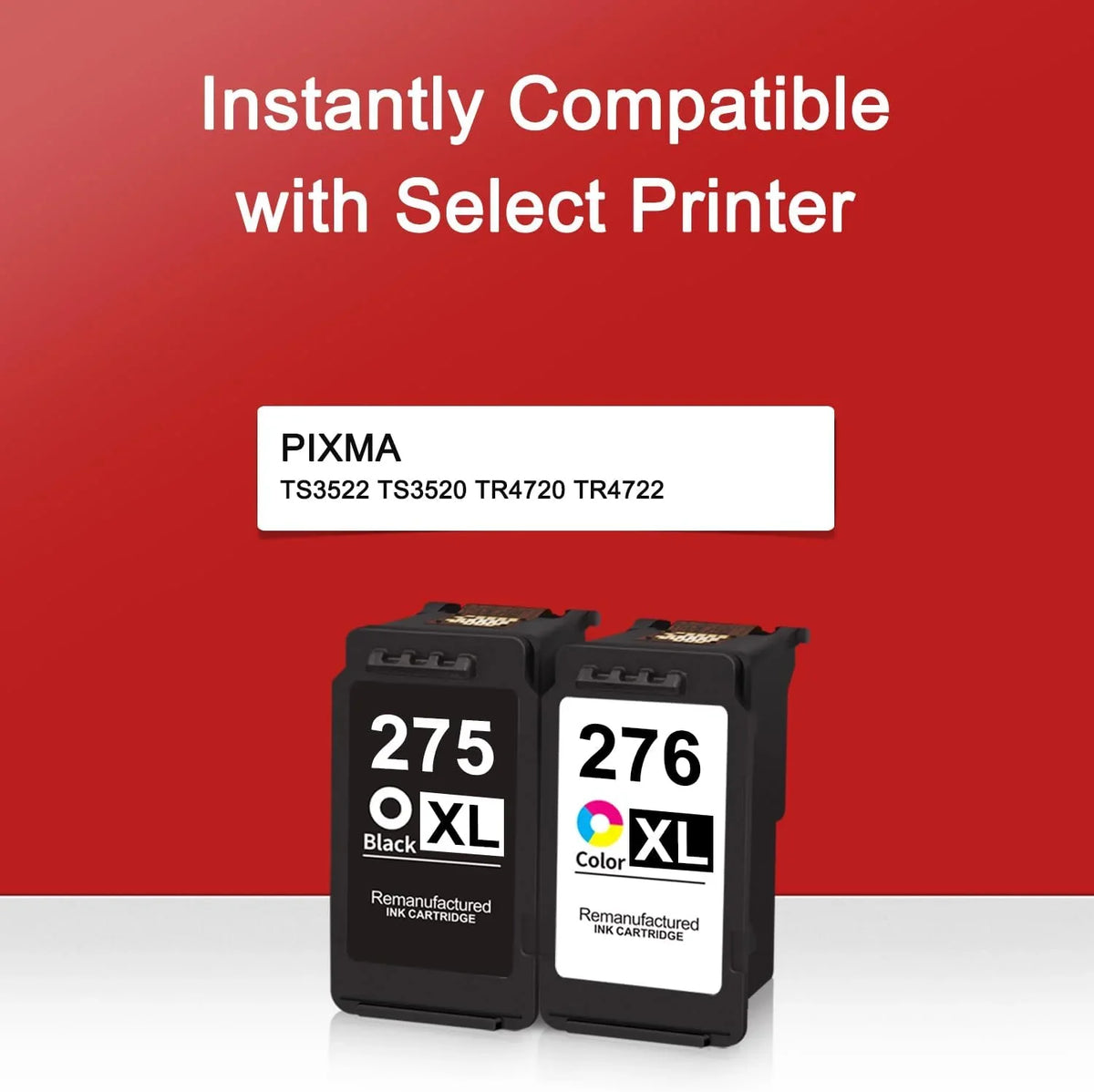 '-275 /-276  Value Pack Ink Cartridge Replacement for Canon Ink 275 and 276 Used for      (1 Black,1 Color) Combo Pack