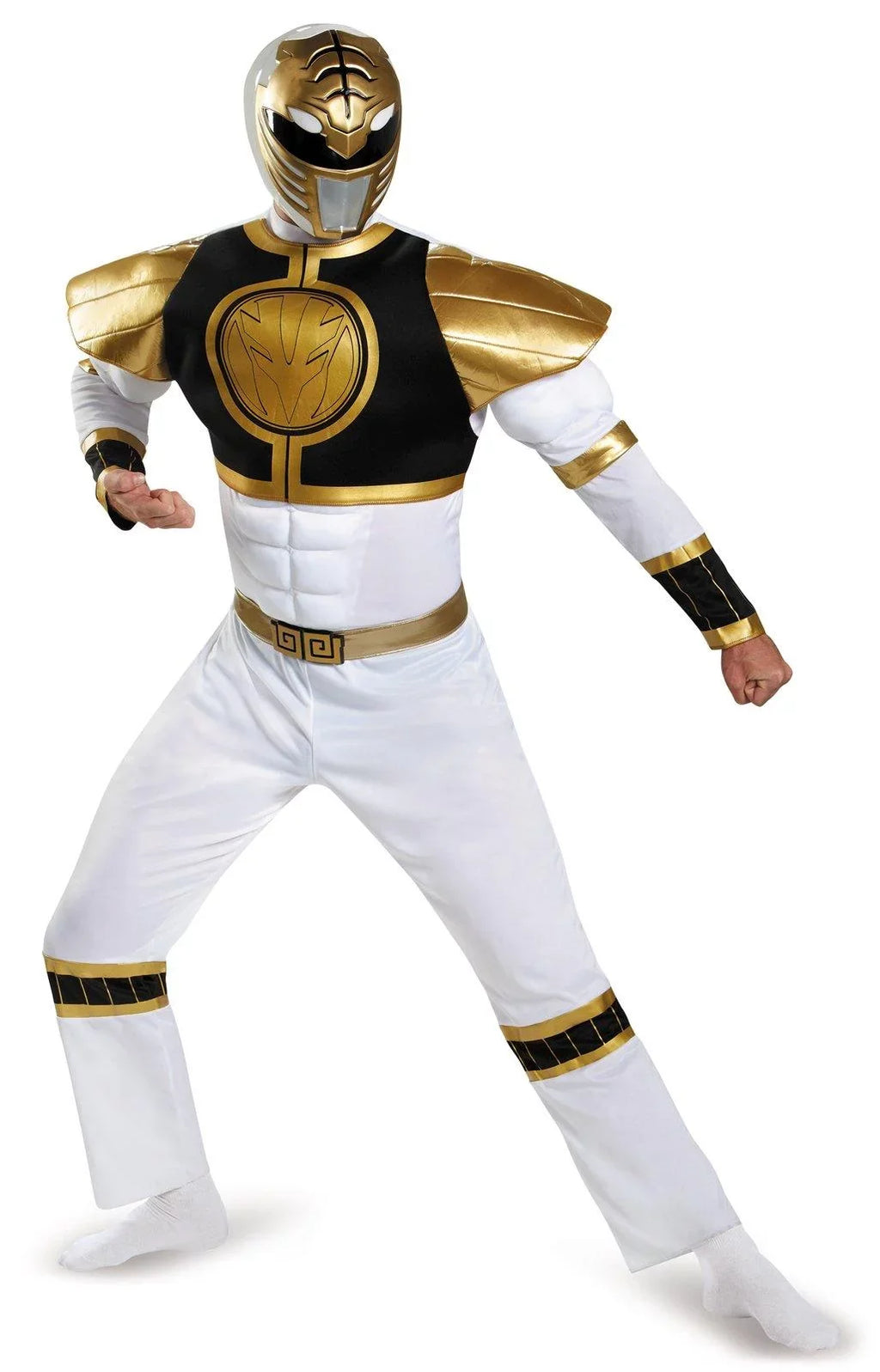 Power Rangers Mighty Morphin Muscle Men's Halloween Fancy-Dress Costume for Adult,