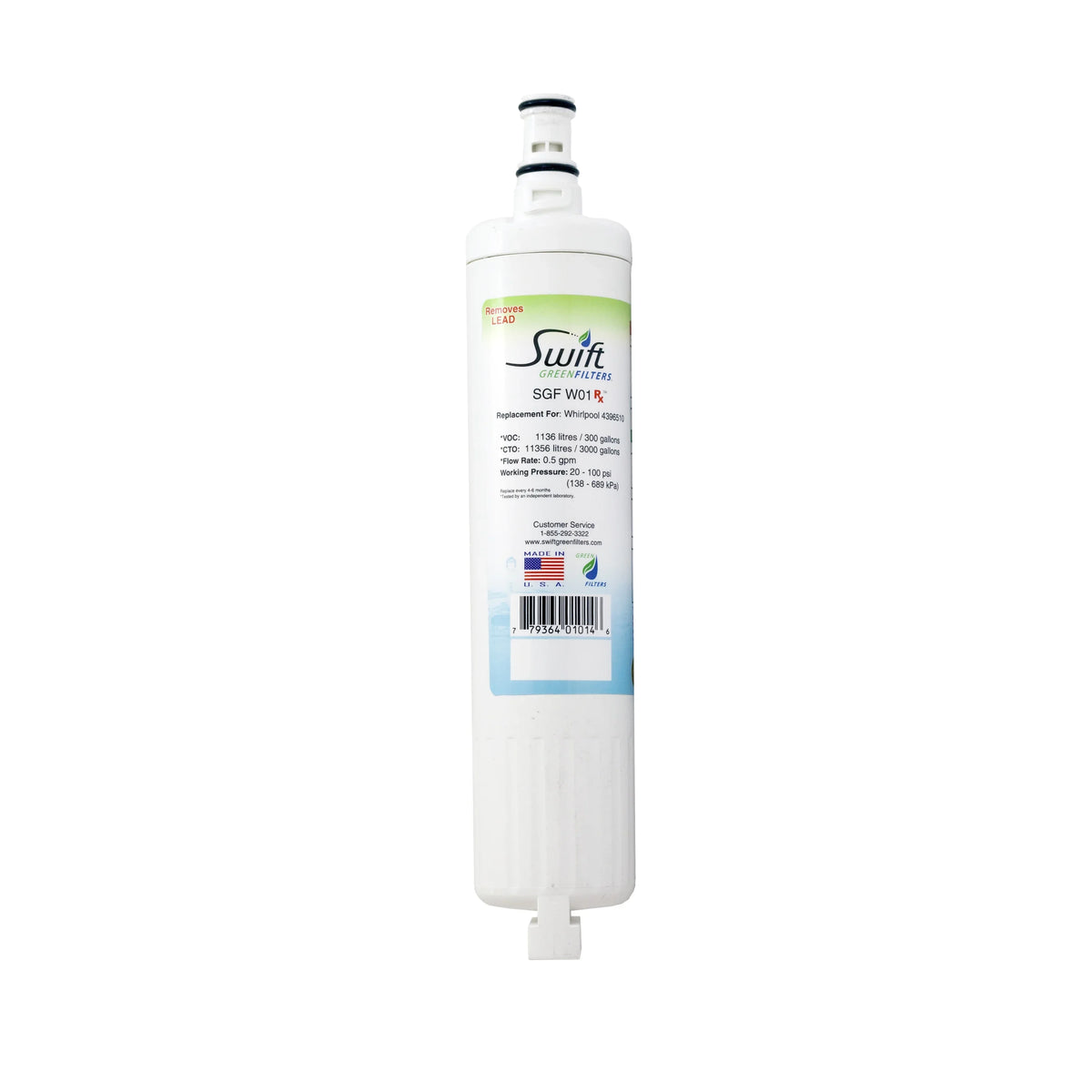Swift Green Filters -  Replacement Whirlpool 4396508  Refrigerator Water Filter (3 Pack)