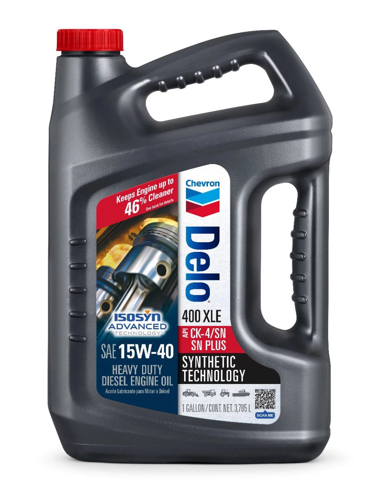 Chevron Delo 400  15W-40 Synthetic Blend Heavy Duty Diesel Motor Oil, 2.5 Gallons