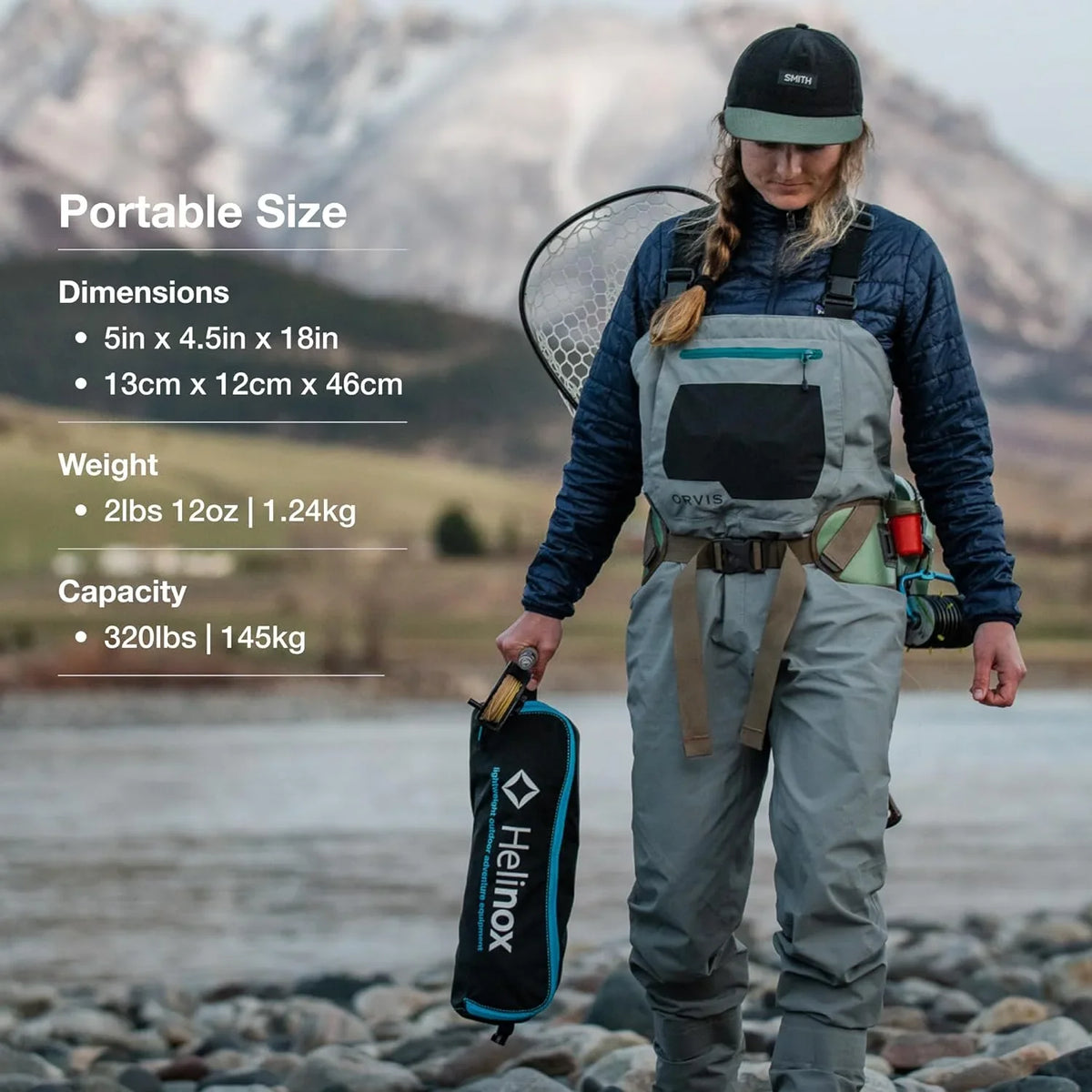Chair Two Ultralight, High-Back, Collapsible Camping Chair, Rainbow Bandana, with Pockets