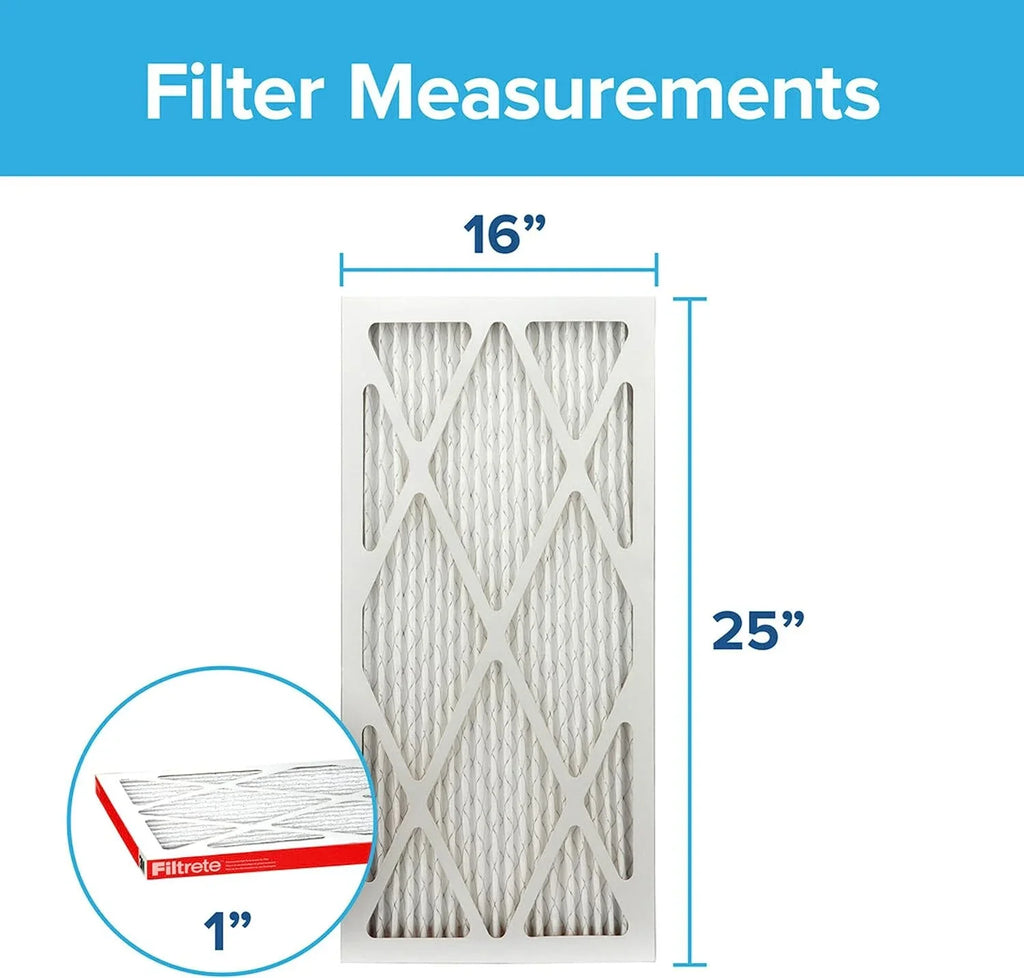 Filtrete 16x25x1,  Furnace Air Filter,  1000, Micro Allergen Defense, 6-Pack