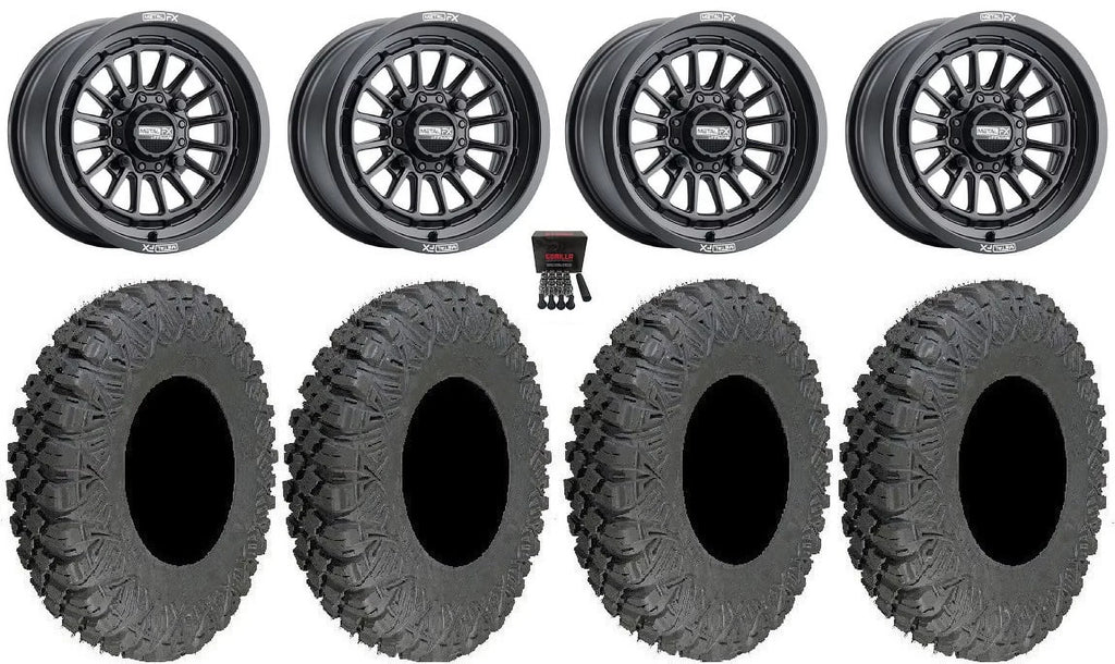 MetalFX Delta 15" Wheels Black 33" Race Tires Polaris   1000 /   / Ranger  900/1000