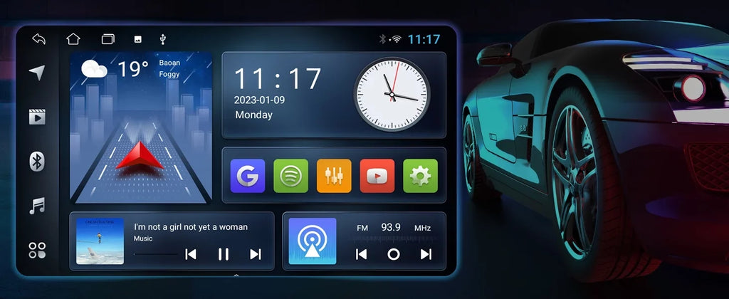 2+32G Aumume 10.1 inches Android 10 Double Din Car Stereo for Chevrolet//Buick  Touchscreen Screen Car Radio with Carplay & Android Auto Support Backup Camera  Navi