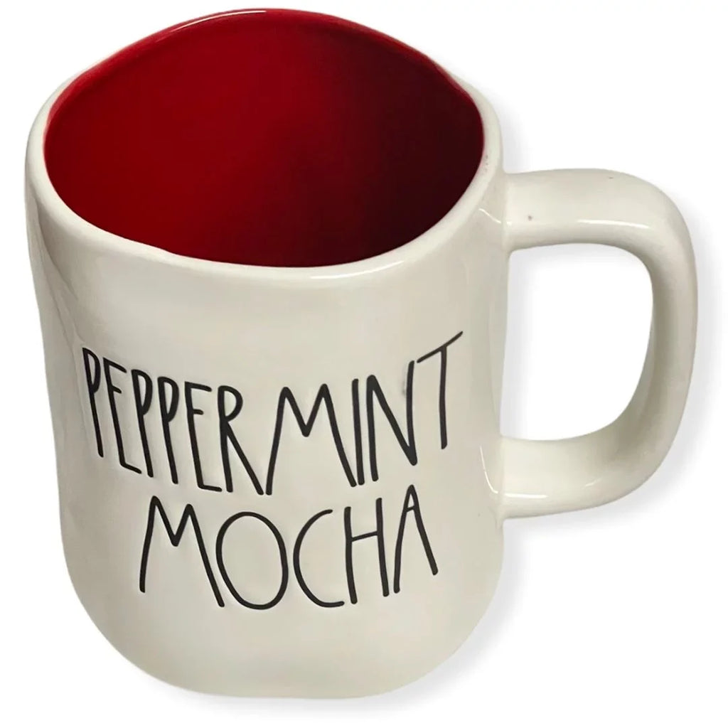 Rae Dunn   Red Interior Christmas Holiday Coffee Tea Mug