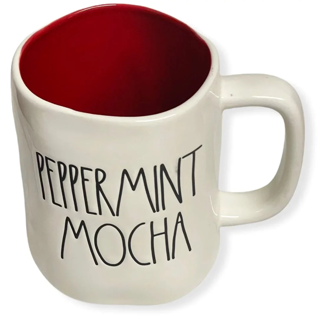 Rae Dunn   Red Interior Christmas Holiday Coffee Tea Mug