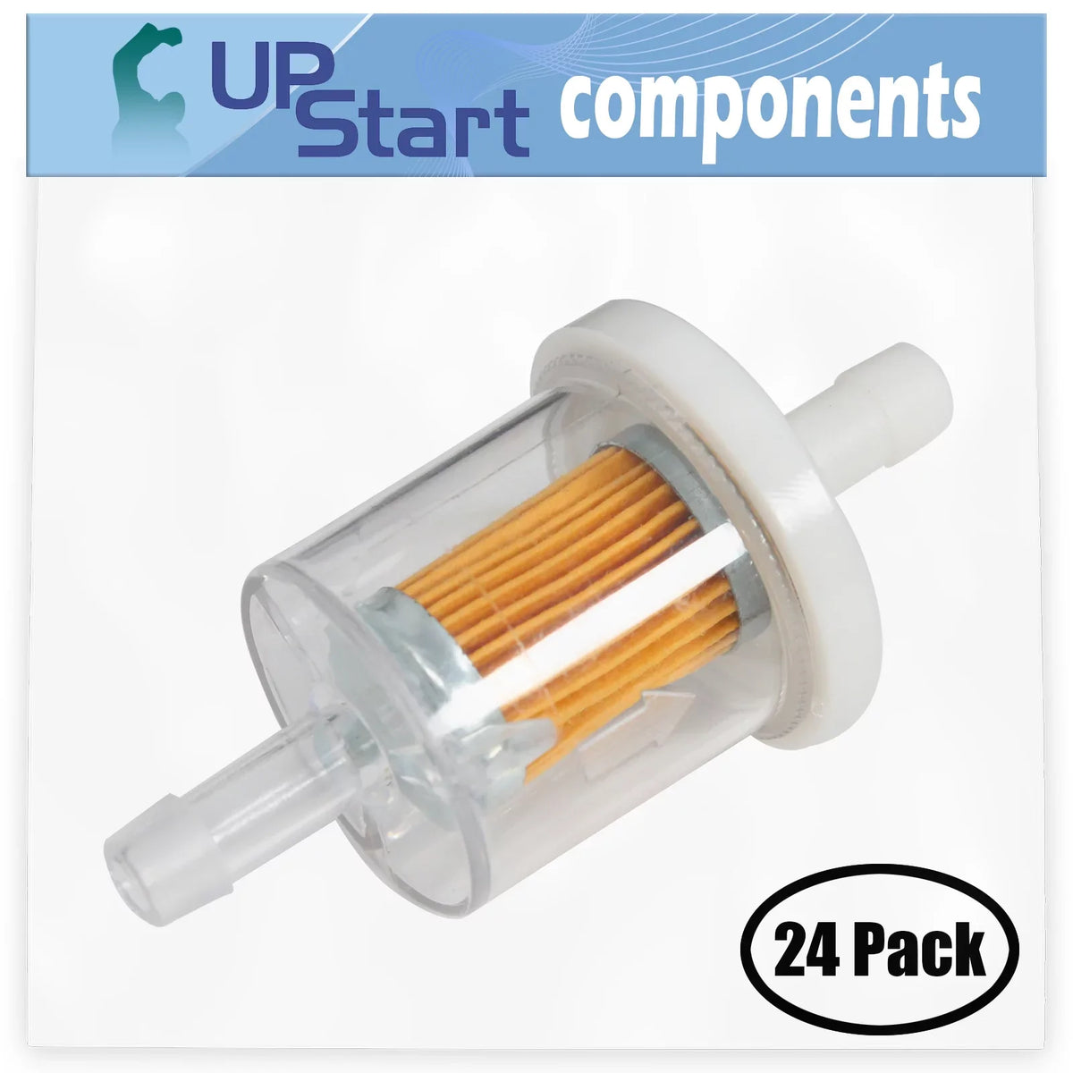 24-Pack 691035 Fuel Filter Replacement for Kawasaki   4 Stroke Engine - Compatible with 493629 Fuel Filter 40 Micron
