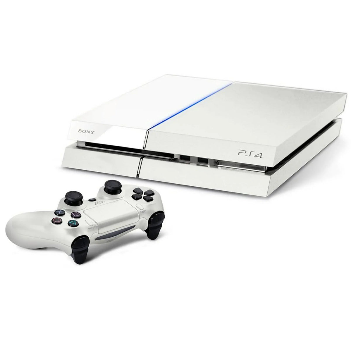 Sony PlayStation 4 500GB Gaming Console White  Cable with   Cleaning Kit Bundle Like New