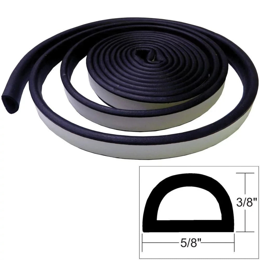 Marine -0109B10-1 Weather Seal Tape - 3/8" x 5/8" x 10', Black