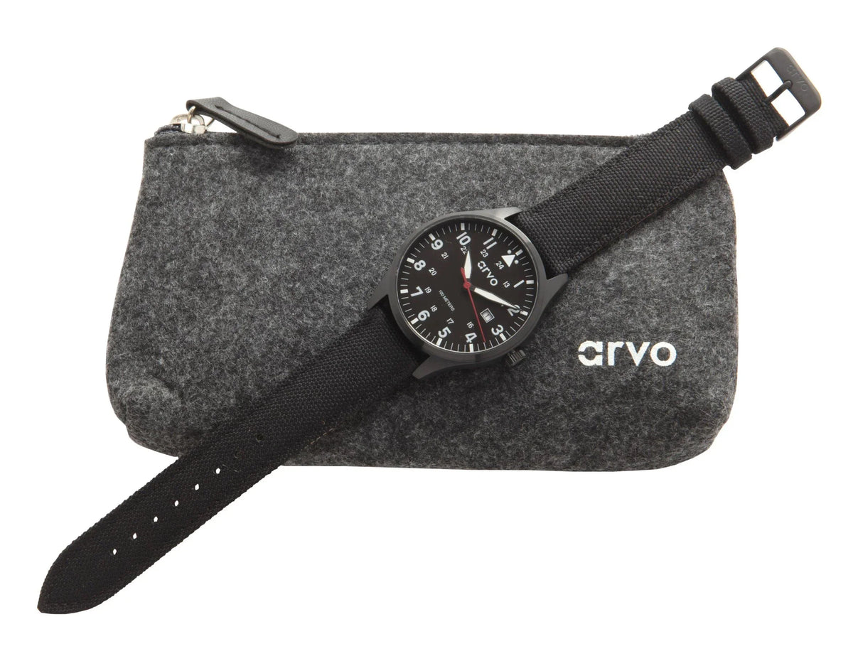 Arvo Rove Field Watch - Sky Black